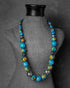 Blue Pottery Full Bead Necklace (Turquoise)